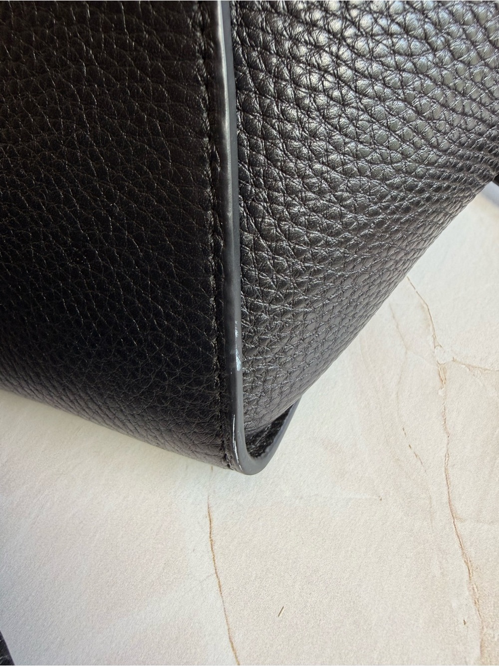 The Horse Clementine Bag in Black Pebbled Leather with Gold - Picture 5 of 8